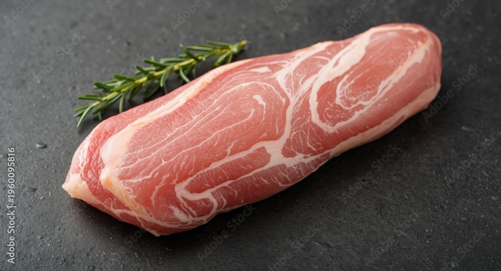 Fototapeta premium Fresh pork tenderloin with a bright appearance