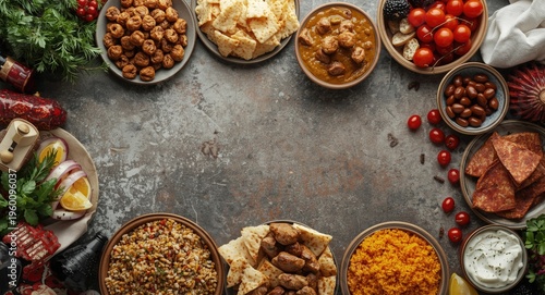 Festive Arab cuisine gather...