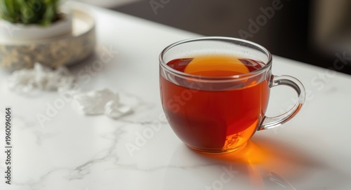 Freshly brewed herbal tea i...