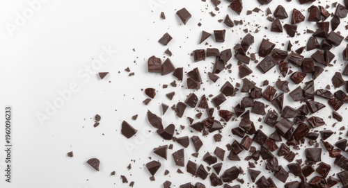 Loose dark chocolate bits d...