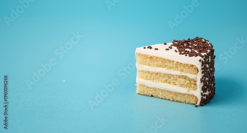 Layered vanilla cake slice ...