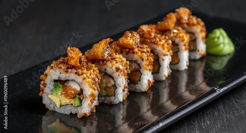 Premium sushi roll featurin...