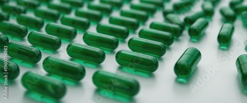Green soft gelatin capsules...