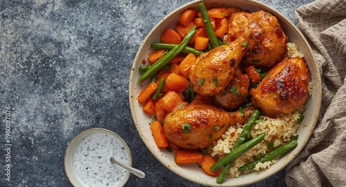 Rustic meal of flavorful ma...