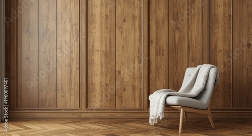 Sleek empty room design wit...