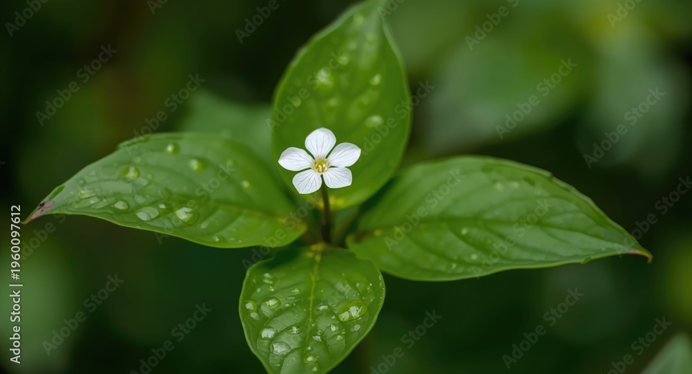 Obraz premium Ayurvedic Brahmi herb Bacopa monnieri flowering for improved mental function