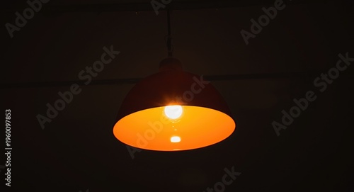 Orange pendant lamp suspend...
