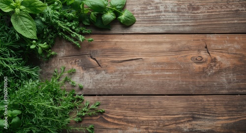 Rustic wooden table with a ...