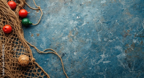 sea fishing net with floats...