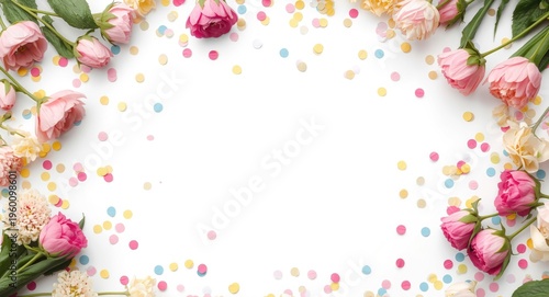 Fresh spring flower frame c...