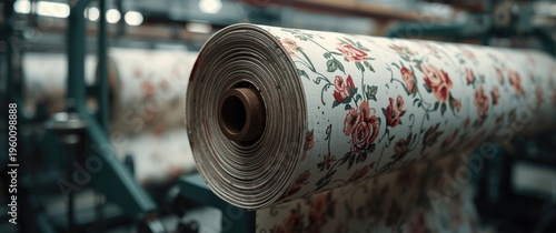 Close shot of floral cotton...
