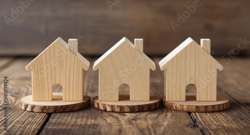 Financial symbols with wood...