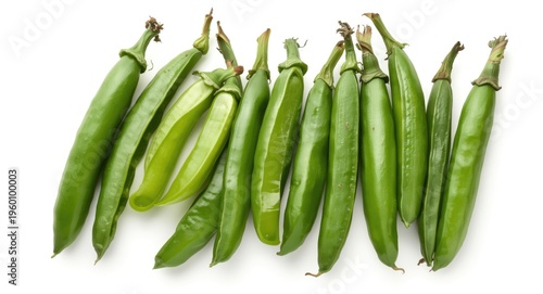 Group of ripe snap peas pre...