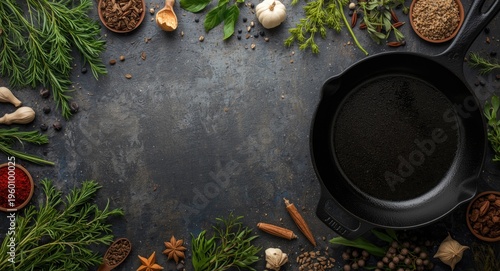 Overhead view of a culinary...
