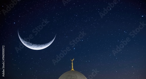 Reflective Islamic night sk...