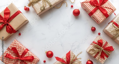 Seasonal holiday flat lay w...