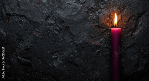 First Advent candle flame c...