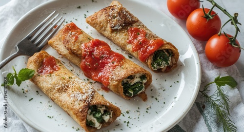 Rustic whole grain crepes w...