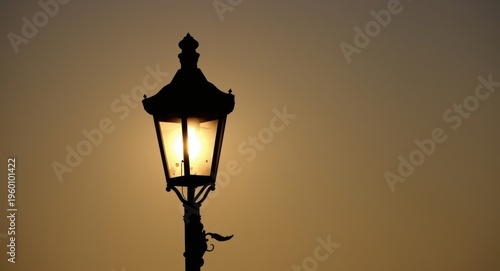 Silhouetted Victorian stree...