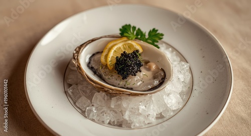 Delicately prepared oysters...