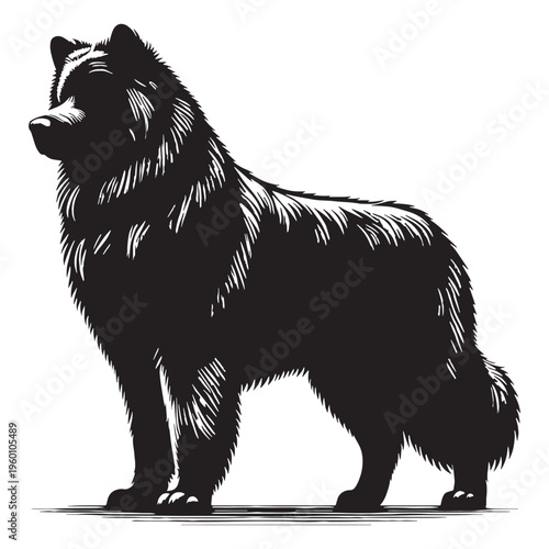 Russian Bear Shepherd Dog Powerful Giant Guardian Caucasian Shepherd Strong Protective Loyal Massive Breed Fluffy Thick Coat Fearless Watchdog Family Prtector Intelligent Working Dog Brave.