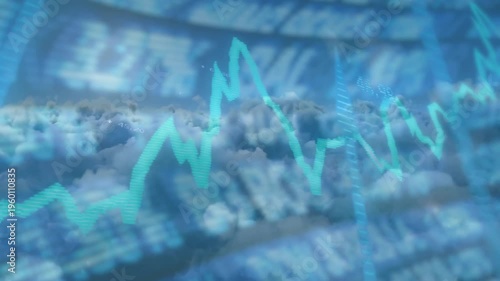 After update, cyan line graph emerging and climbing, plunging, settling to show volatility