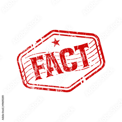 Fact red grunge rubber stamp, vector illustration