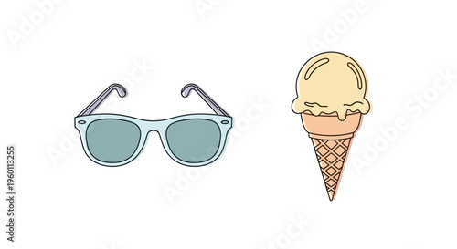 Sunglasses and Ice Cream Cone.