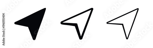 Set of Navigation Arrow Pointer Icons