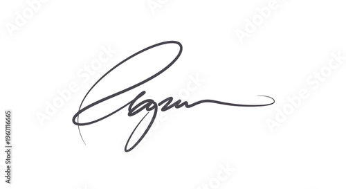 Elegant professional cursive signature, fluid handwritten script on an isolated white background.