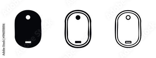 Airplane window or porthole icon set, symbolizing air travel, aviation, and passenger journeys