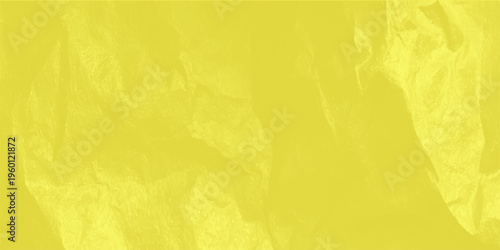vibrant yellow crumpled paper texture background with wrinkled creases and organic paper folds