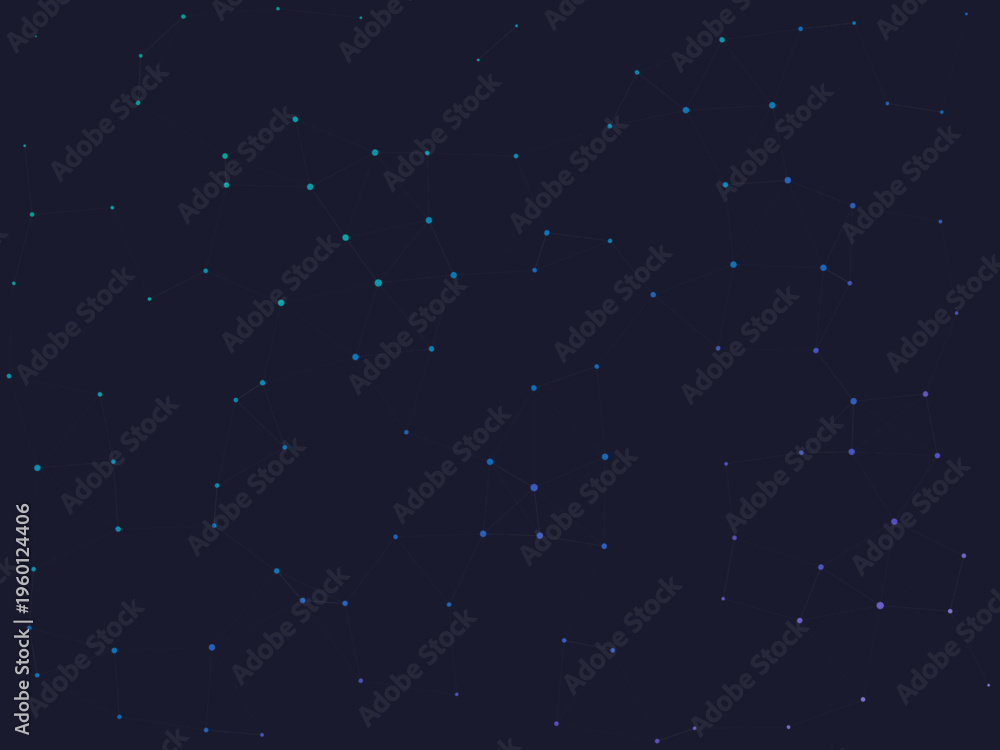 Fototapeta premium Connected Dots Plexus Mesh Digital Vector Pattern