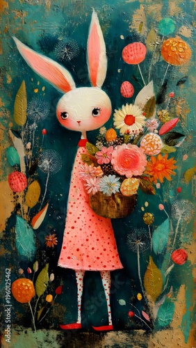 Conejo de Pascua en Jardín Encantado