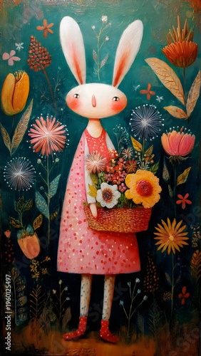 Conejo de Pascua en Jardín Encantado