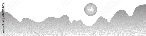 Dot mountain pattern, grain landscape abstract pattern