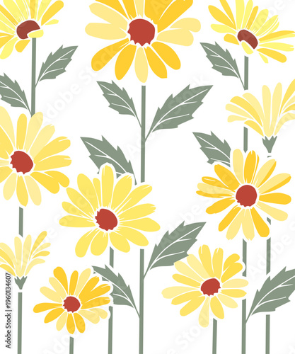 yellow daisies background