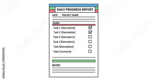 Daily Progress Report Form Template.