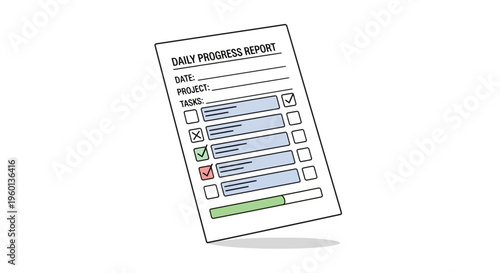 Daily Progress Report Form Document.