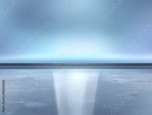Serene abstract background with soft blue gradient and subtle reflective surface, ideal for minimalist design projects