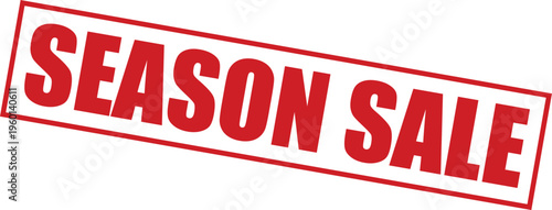 Season sale red stamp on for advertising