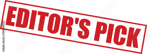 Editors pick red stamp on with bold text