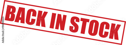 Red back in stock stamp for marketing