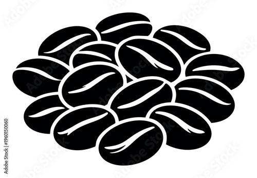 Heap of coffee beans perfect for representing themes of refreshment, vitality, tranquility, and daily routines