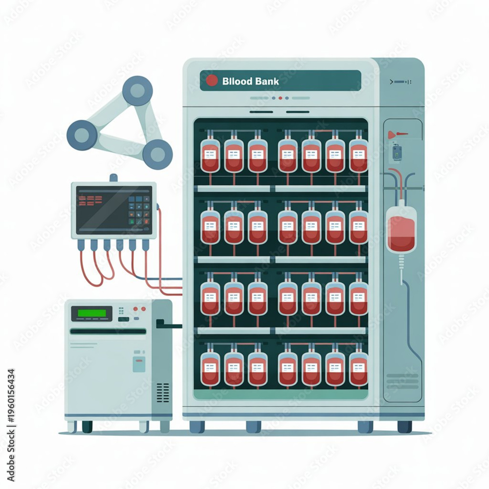 Fototapeta premium Automated Blood Bank Storage System