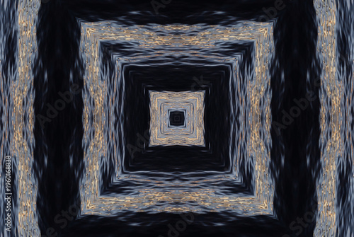 Abstract surreal square elements with water