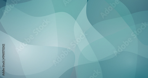 Abstract soft flowing shapes in a light blue and cool green gradient.