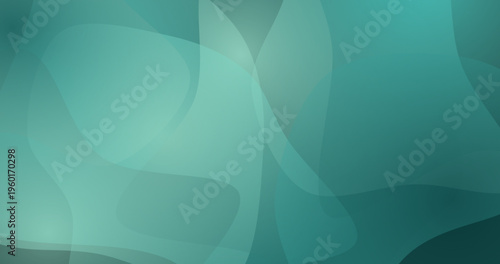 Green abstract fluid shapes with soft color transitions and transparency.