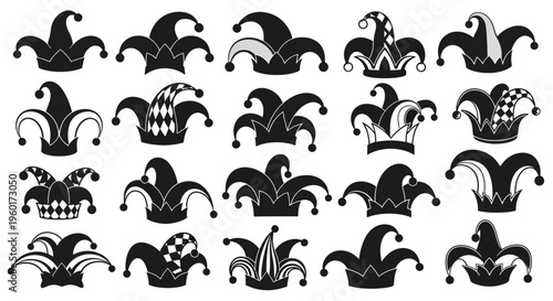 Jester Hats Collection - Medieval Fool Cap Icons