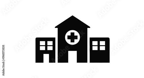 Vector illustration of hospital building icon
